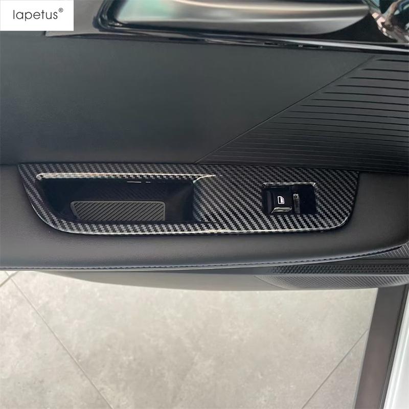 Car Inner Armrest Window Lift Switch Panel / Handle Bowl Frame Cover Trim ABS Carbon Fiber Accessories Fit For MG 4 EV  2024