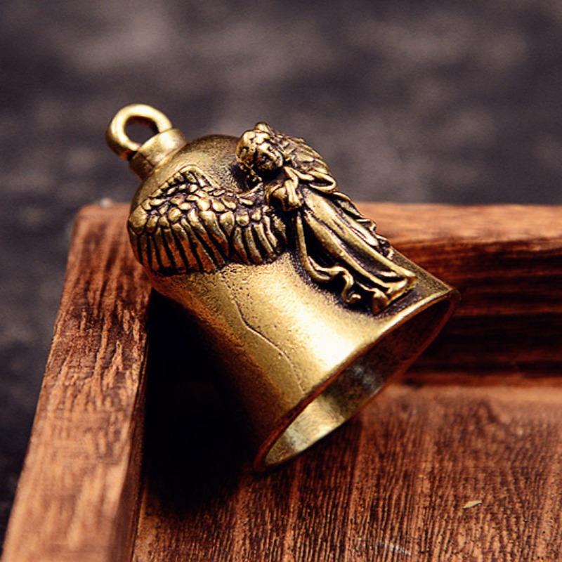 1 buc alamă clopot mic, înger, cupru, breloc pentru mașină, accesorii și ornamente, bijuterii norocoase, accesorii pentru motociclete pentru bărbați, cadou
