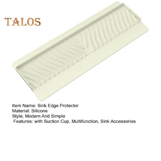 Silicone Sink Edge Protector Splash Guard with Suction Cup Anti-slip Multifunction Countertop Kitchen Bathtub Sink Wash Basin Anti-splash Tray Sink