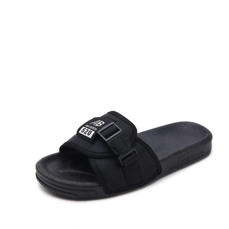 

Слайды из искусственной кожи, летние трендовые уличные тапочки для пар, мужские спортивные сандалии с защитой от запаха, повседневная обувь, женская практичная пляжная обувь с мягкой подошвой, подошва с песочным кексом 40 чёрный