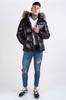 Rockandblue Schwarze Manson Shine Kapuzen-Daunenjacke