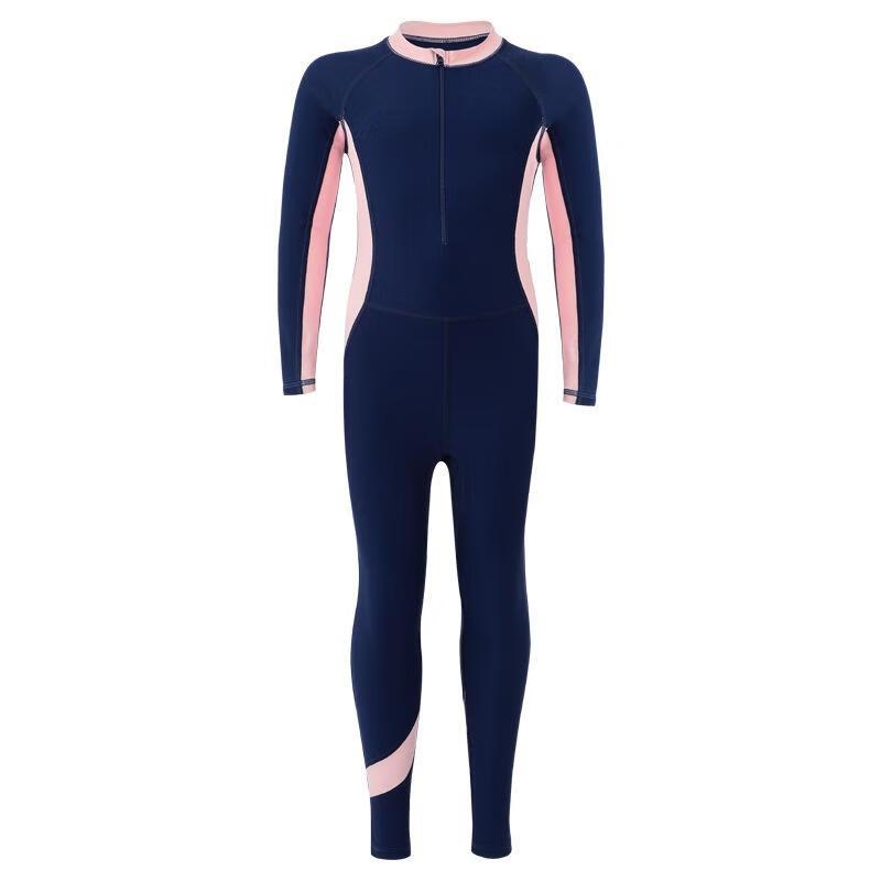 Tuolangshi Girls Long-Sleeve Sun-Protective One-Piece Swimsuit