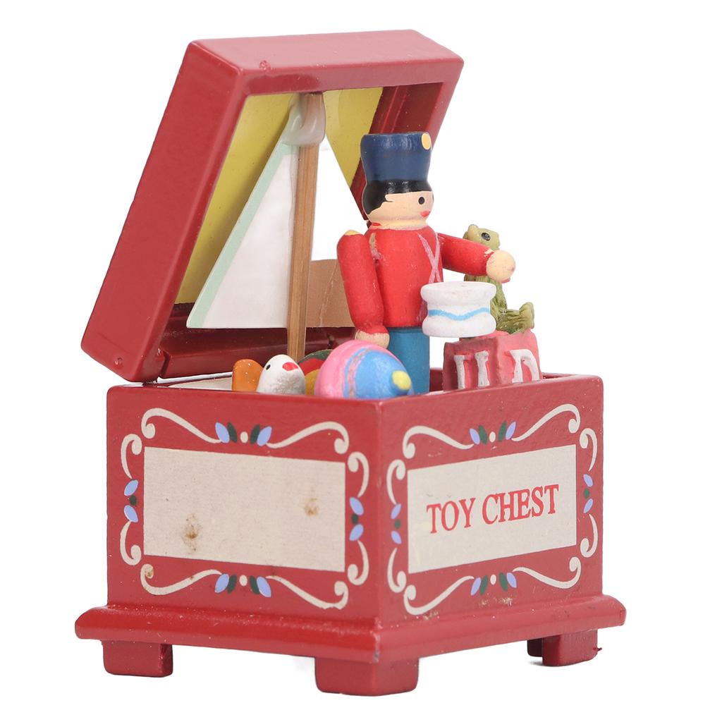 1:12 Miniature Dollhouse Box Tiny Vintage Wooden Dollhouse Chest for Desk Room Decoration