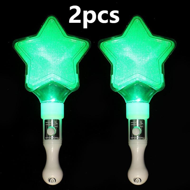 2pcs Heart Star Lightstick Glow Light Rods Concert Luminous Stick Flash Sticks Wedding Party Atmosphere Props