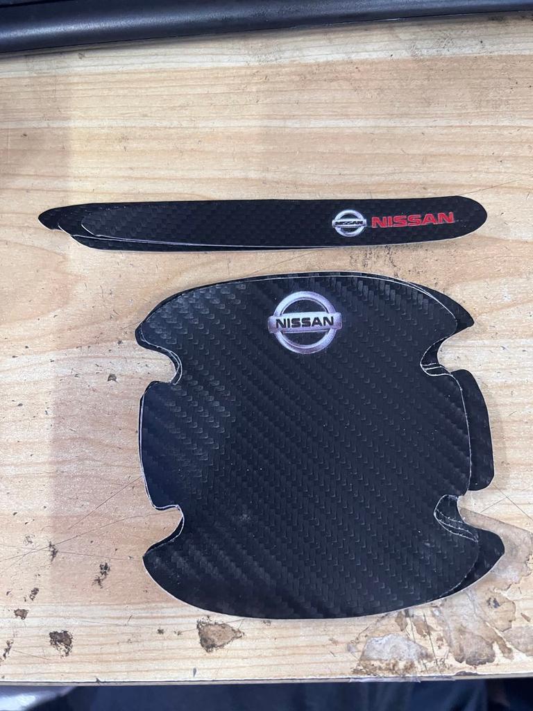 Car Door Bowl Carbon Fiber Protective Film Door Handle Sticker Luminous  Scratch Handle Scratch Door Bowl Protective Sticker