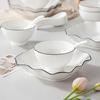 Haaoaijia ChuXin White 22-Piece Ceramic Dinnerware Set