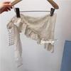 Sheer Lace-Trimmed Irregular Midi Skirt - Chic Summer Fashion
