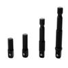 Hex Shank to Square Socket Extension Bar with Ball for Wrench Connection (1/4, 3/8, 1/2)