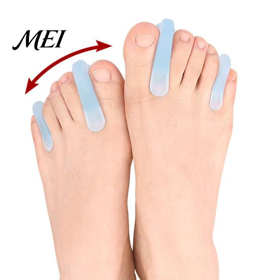 Flexible Toe Spacer 2PCS Gel Separator, Soft Flared Spreader Straightener, Ultra-Thin Non-Slip A-shaped Separator Comfortable Bunion Corrector,