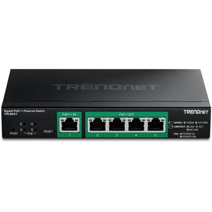 Netzwerk-Switch - TRENDnet - TPE-B541 - 5 Gigabit PoE++ Ports - 60W - Lebenslange Garantie