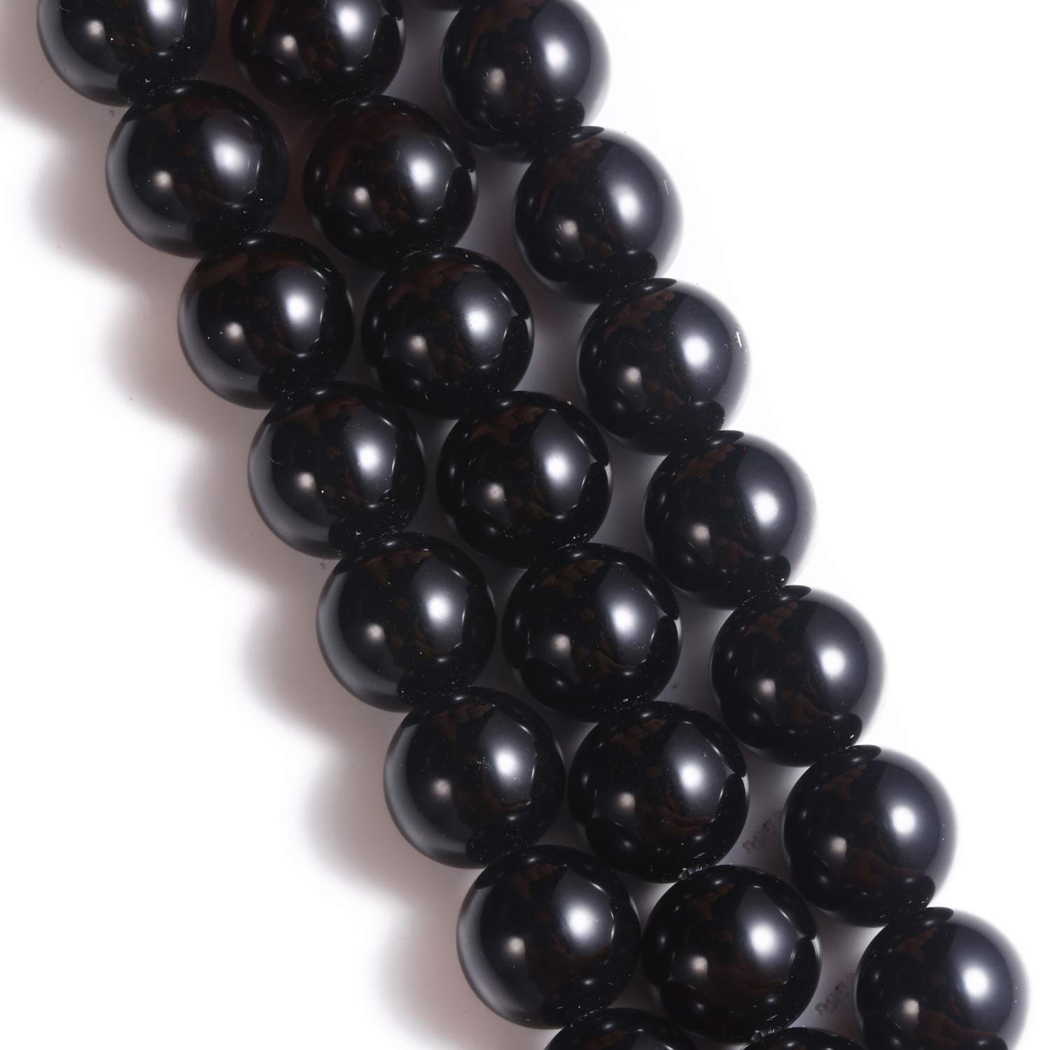 

[Kyojudo] High-Quality 5A Onyx and Black Agate Natural Stone Strand (12mm)