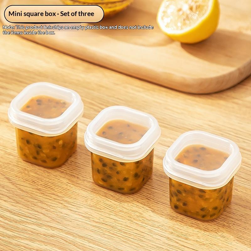 Kitchen Spice Seasoning Storage Jar Mini Freezer Box Food Fresh-keeping Container Leak-proof With Lid Sauce Jam Preservation Box