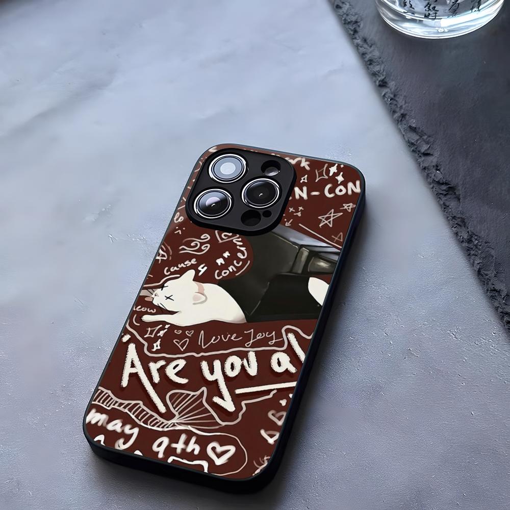 Cartoon Lovejoy Band Phone Case Tempered Glass For IPhone 17 13 14 16 12 15 11 Pro Max Plus Mini X XR SE2020 Coque