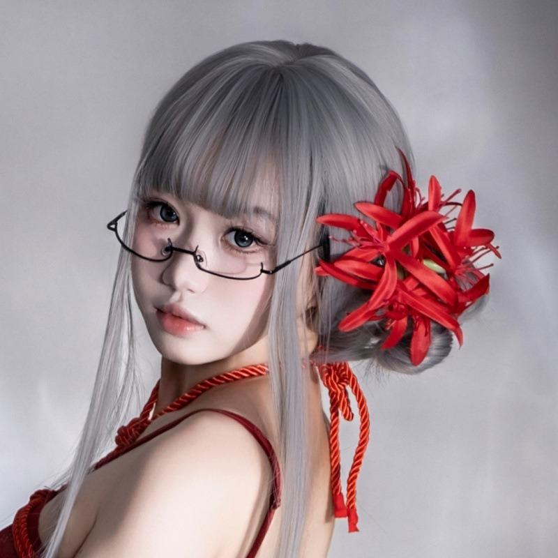 Intimo sex nuovo fiore organza pinza per capelli sensazione fatata fermaglio per capelli nuca fermaglio fiore testa fresca accessori capelli atmosfera