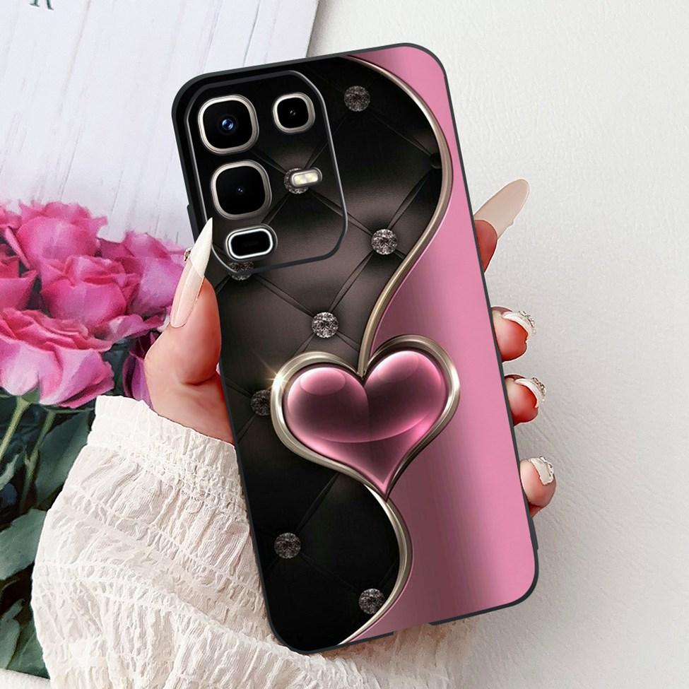 Per Infinix Note 50s X6870 Cover Posteriore Per Infinix Note 50s 5G Custodia Silicone Moda Lusso Fiori Gatto Carino Dipinto Divertente Paraurti