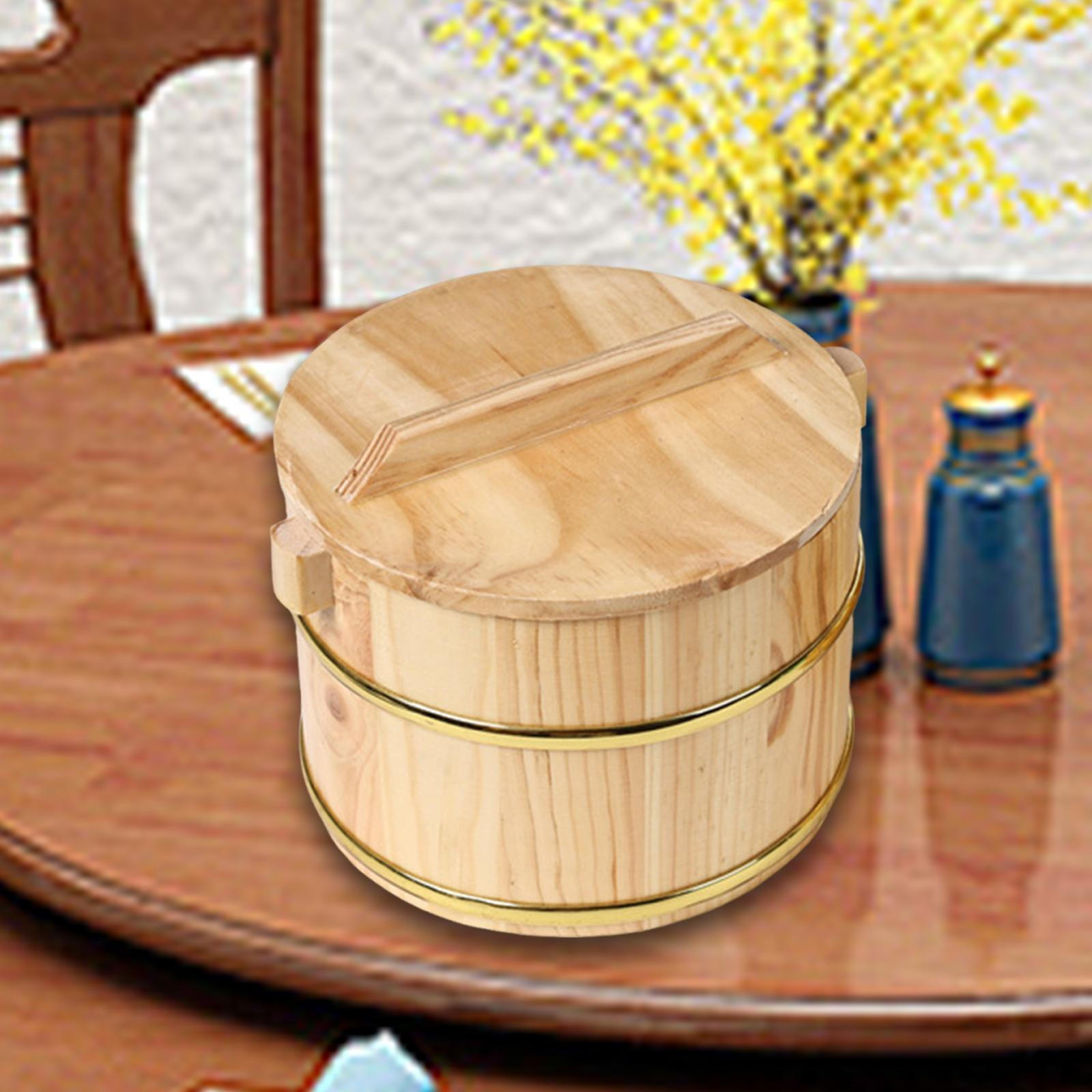 

Набор для приготовления риса на пару из бамбука — настоящий азиатский инструмент для приготовления пищи с крышкой 16cmx16cmx11cm