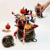 Halloween Pumpkin Decorative Figurine for Holiday Decor