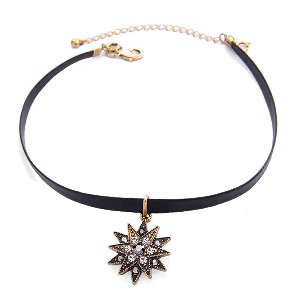 Casvno Choker Necklace, Women's, Layered Star Pendant Necklace Jewelry, Metal