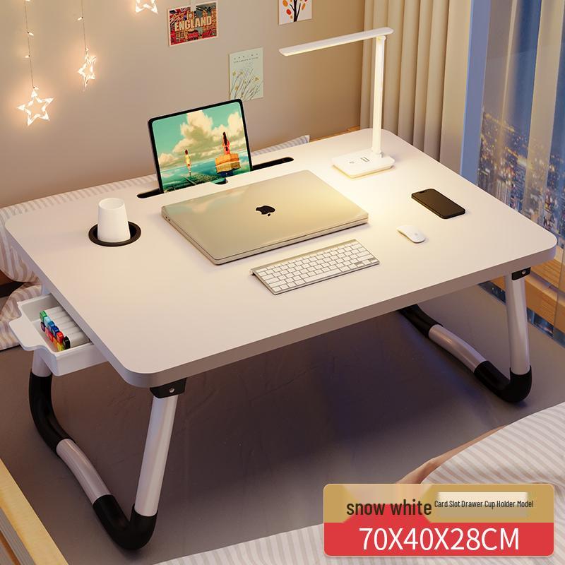 Foldable Laptop Bedside Table - Adjustable Study Desk for Bedroom or Bay Window