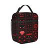 Insulated Lunch Bag Geometry Cube Game Merch  Lunch Food Box Harajuku Thermal Cooler Bento Box For School