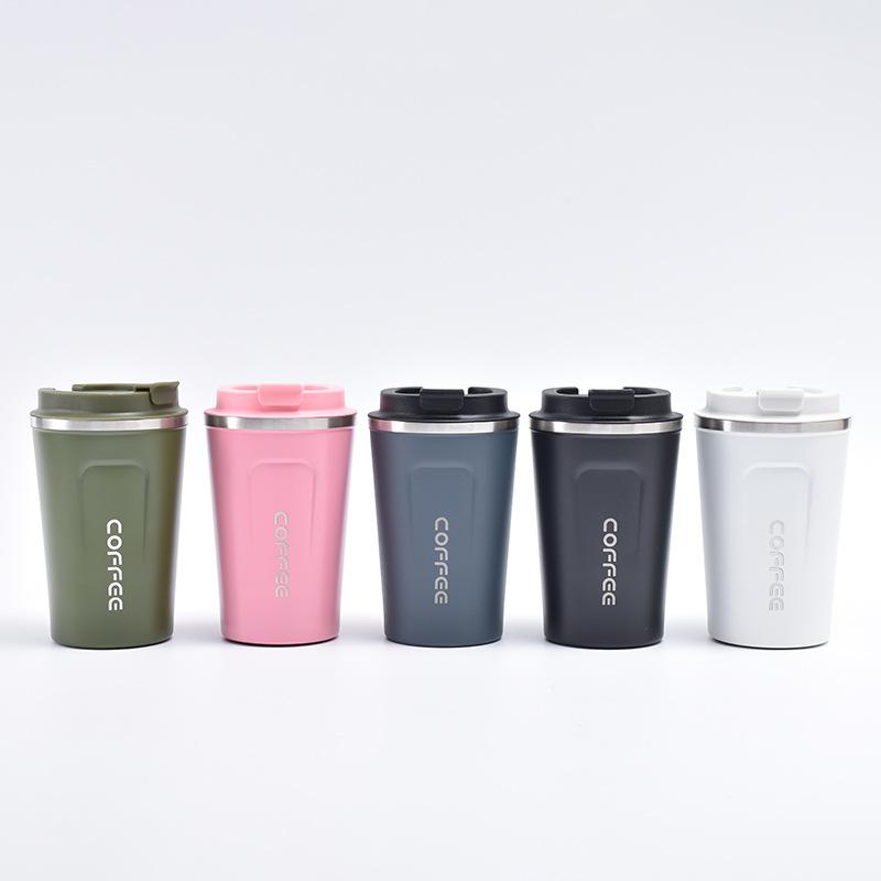 Simple Trendy Steel Thermos Cup Mug Men and Women Couples Coffee Cup Double Vacuum Car Cup Mug Durable Durable Useful Useful