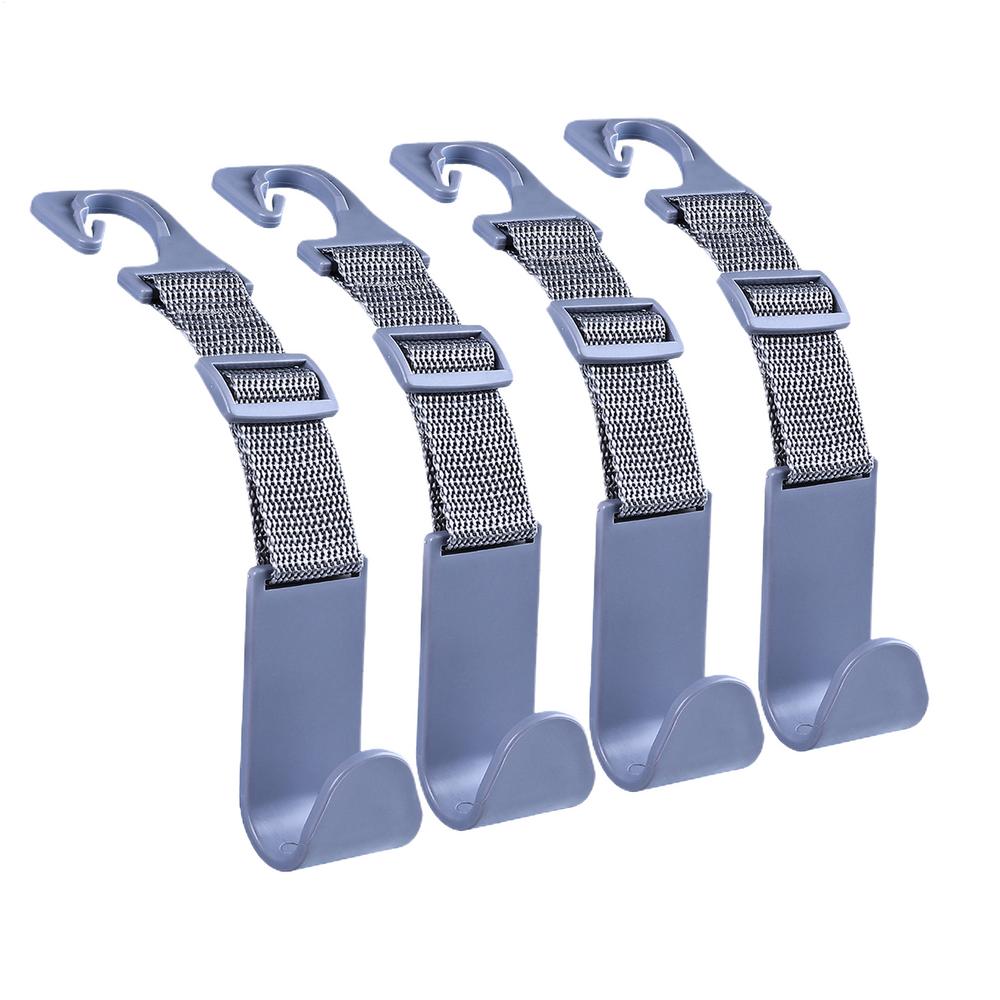 4PCS Car Seat Headrest Hooks Front Seat Headrest Organizer Holder Auto Fastener Hangers Car Storage Interior Accessories
