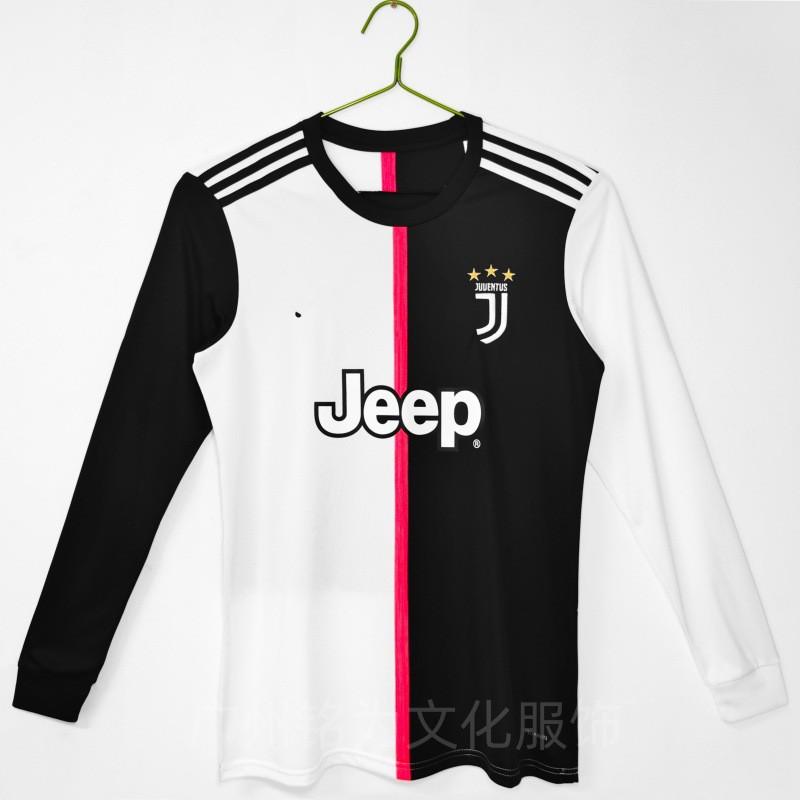 Mens Long Sleeve Retro Football Jersey Vintage Team Sportswear Soccer Fans