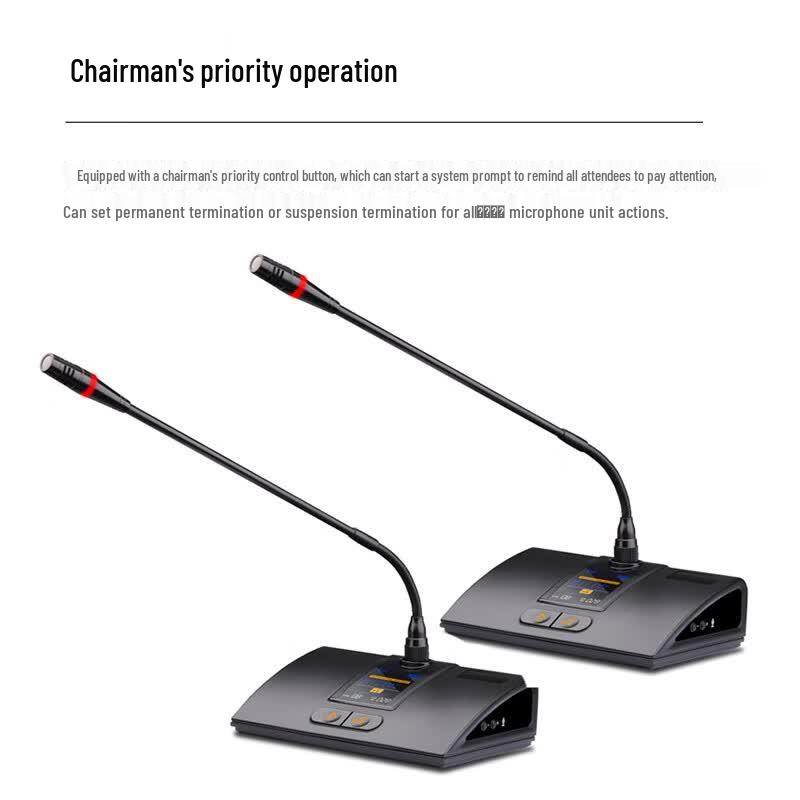 HDCON HT-880C Wireless Conference Chairman Microphone with 2.4" Screen (CN version)