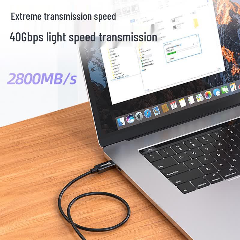 BIYAVIN Thunderbolt 4 USB4 Type-C 8K 40Gbps 100W PD Data Cable