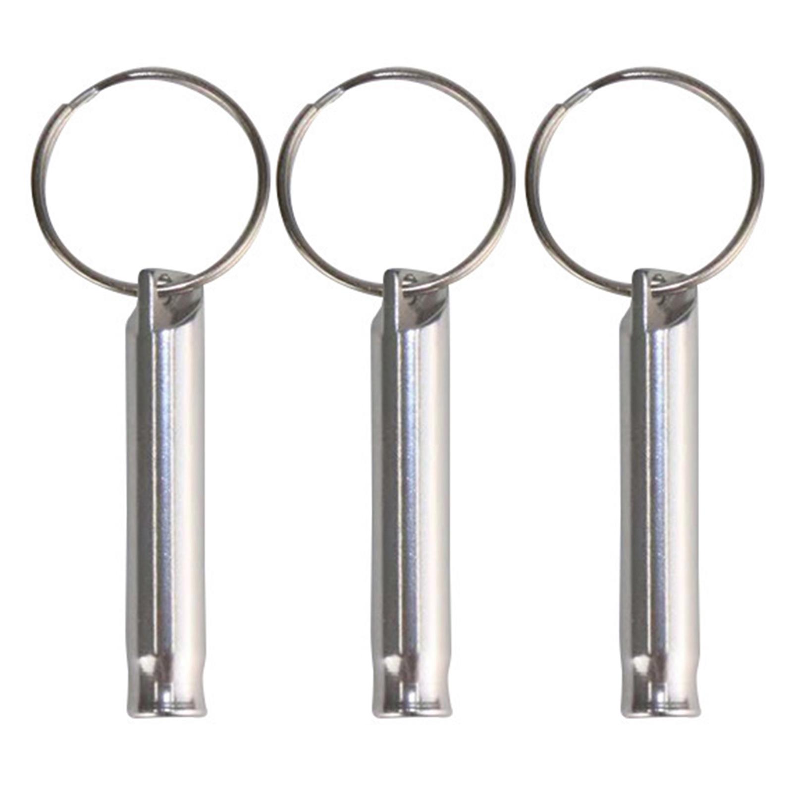 

3 шт. полезный громкий четкий звук, широкое применение, свистки для кемпинга, мини-брелок, тренировочные свистки, принадлежности для кемпинга серебряный