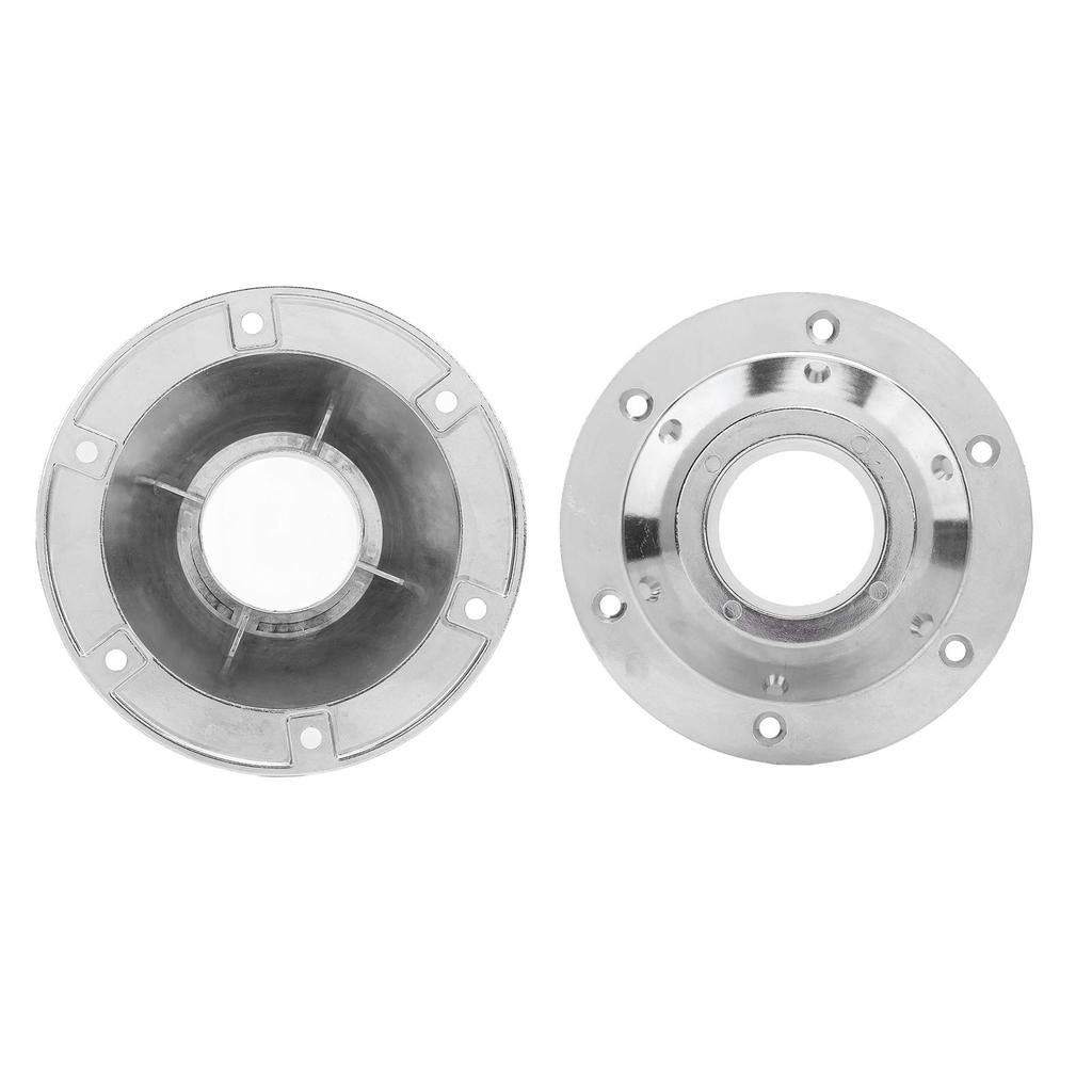 2 SZT. Podstawa Stołu RV Chromowany Aluminium Gładkie Powierzchnie 6 Otworów Płyta Montażowa Podłogowa Stołu