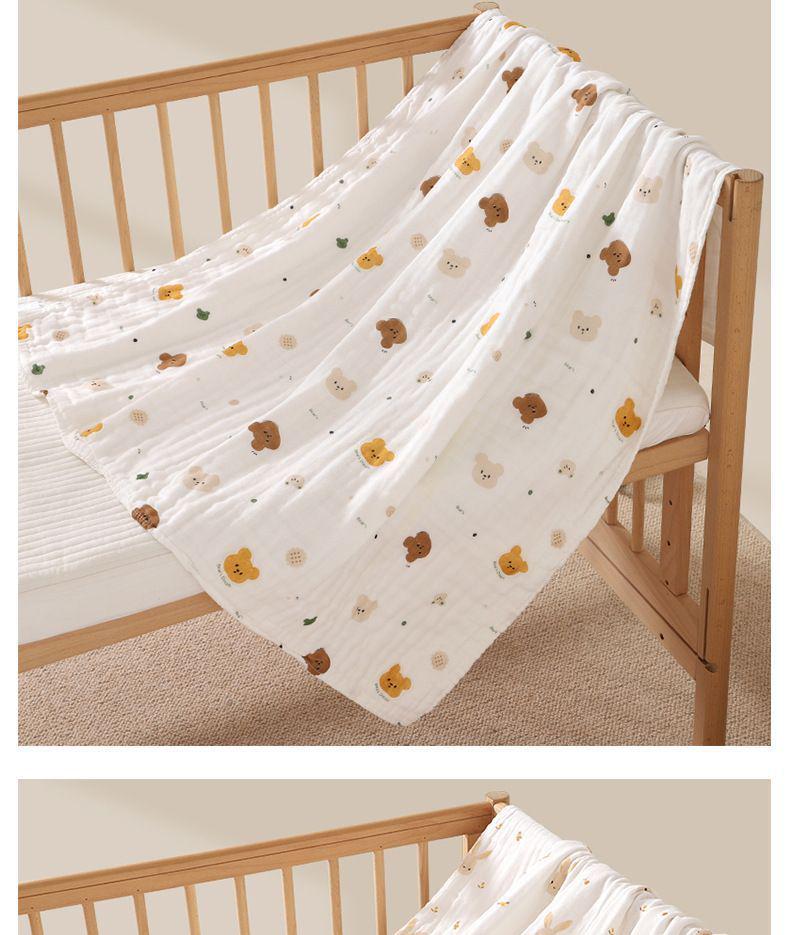 Superweiches sechslagiges Baumwoll-Babybadetuch & Puckdecke