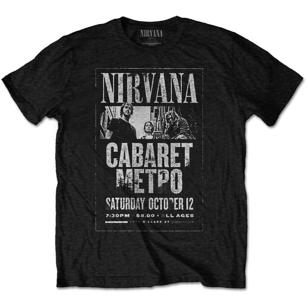 Men's Nirvana Cabaret Metro T-shirt Medium Black