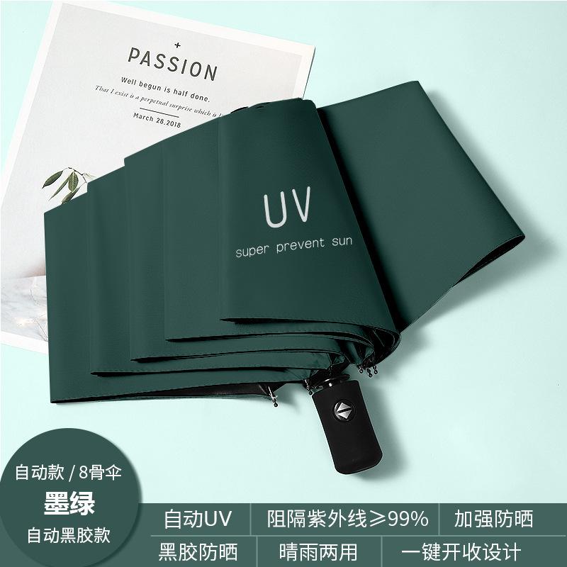 UV automatic three-fold umbrella for sun protection and UV protection for school