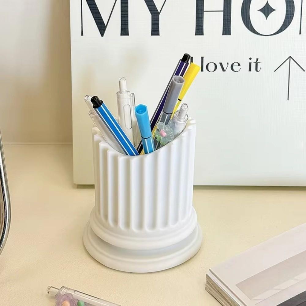 Multi-Functional Pencil Holder Roman Column Storage Box Office Desktop Decoration