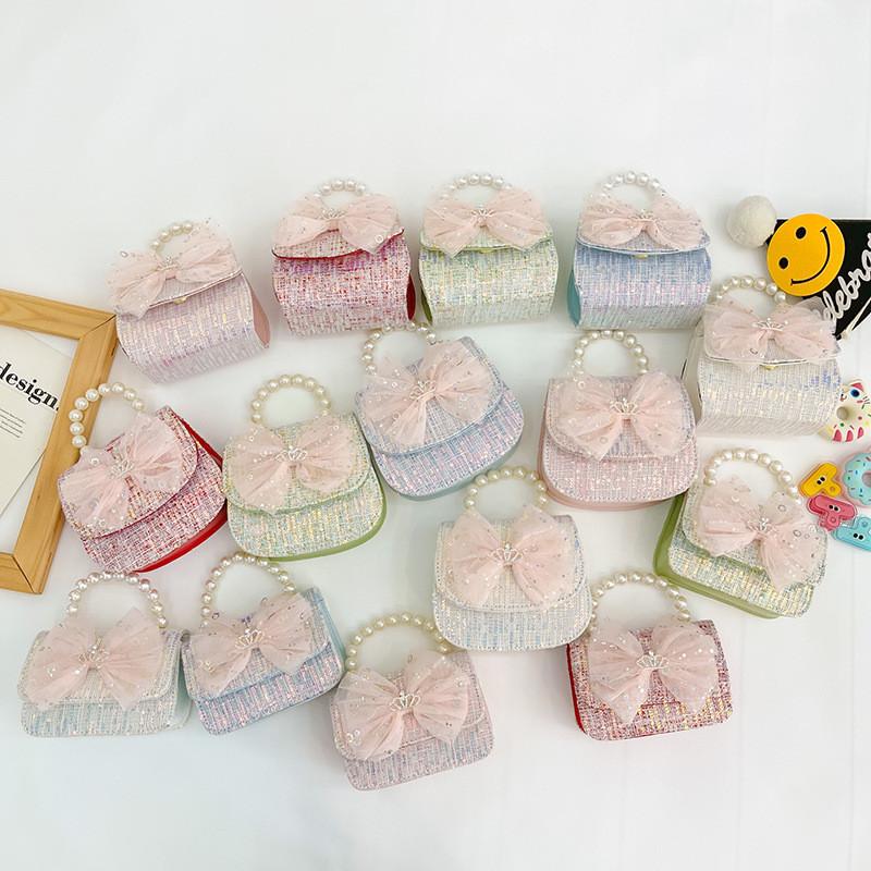 Adorable Mini Canvas Children's Crossbody Bag With Cute Bow And Chic Design