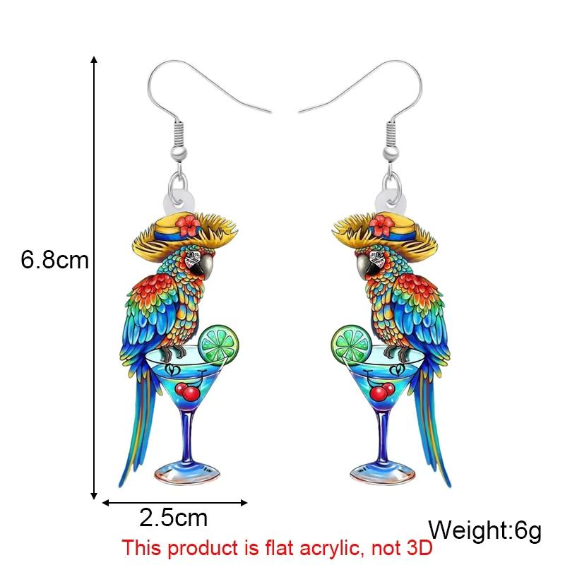 Cute Acrylic Pendants Hook Earrings Sequins Beer Bottle Women Dangle Earrings Korean Fashion Bear Small Earrings Pendientes