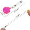Retractable badge reel with clip for ID and key in assorted colors