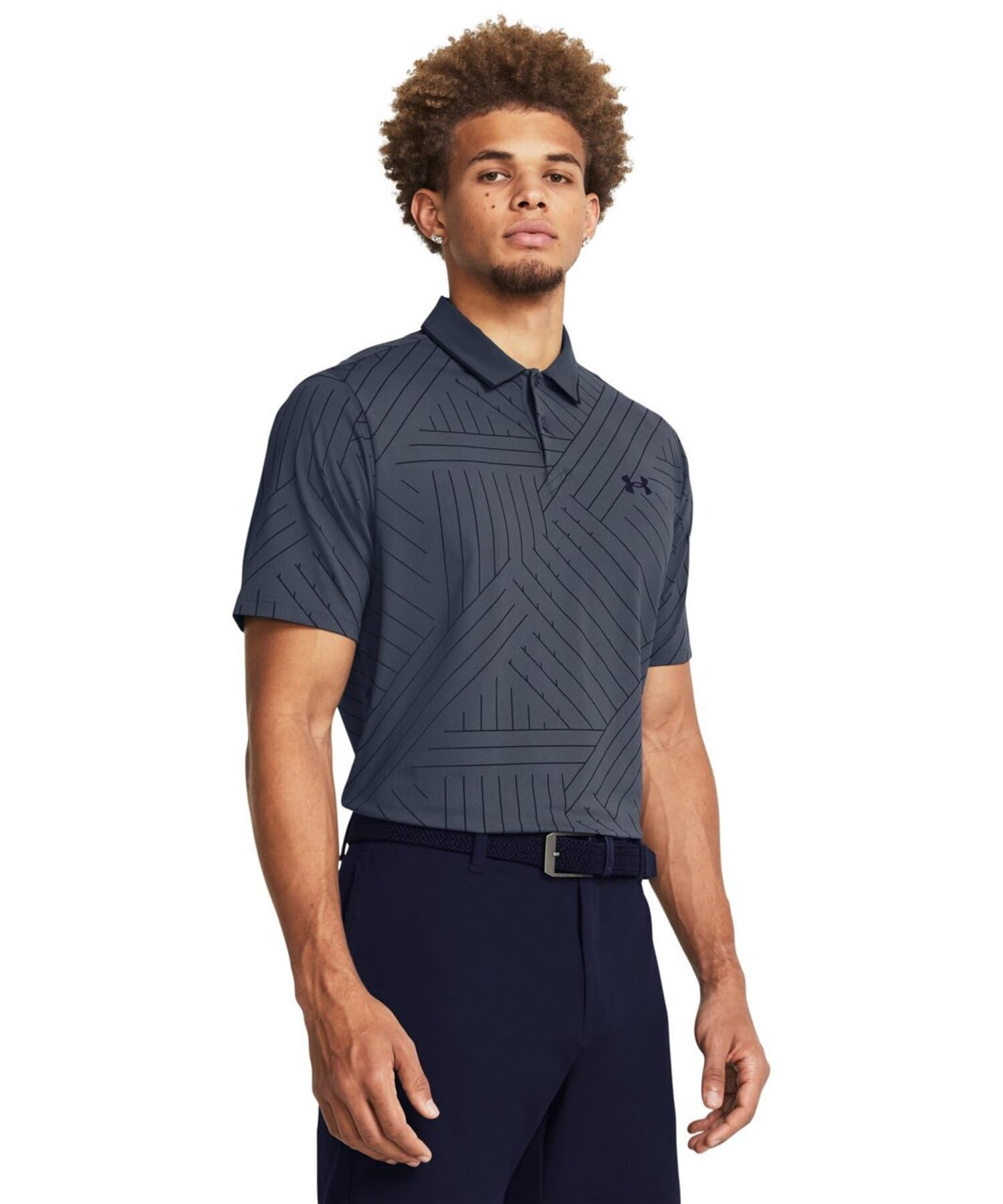 

UA Edge Polo Дождь Темно-синий MD [Under Armour] Iso-Chill Серый/Темно-синий/Полночь