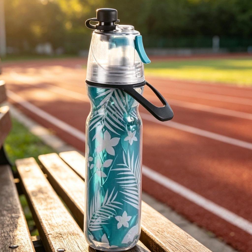 Misting Bottle 500ml 2 in 1 Mist & Sip Insulated Portable Spray Water for Outdoor Gym Soccer