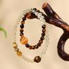 Natural Yellow Tiger Eye Double Circle Bracelet - Chinese Style Women's Beaded Bracelet