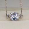 Classic Princess Square Bag Pink Diamond Necklace Women's Fashion Trend Network + Collarbone Chain