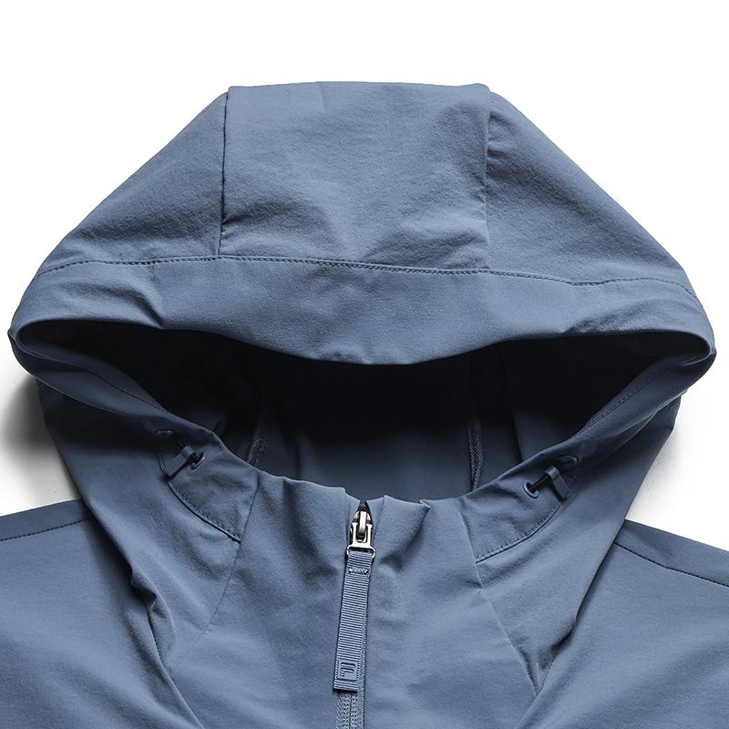 Fila Classic Minimalist Sports Casual Comfortable Versatile Hooded Woven Jacket Men jackets Fog-Blue F11M623701FBU