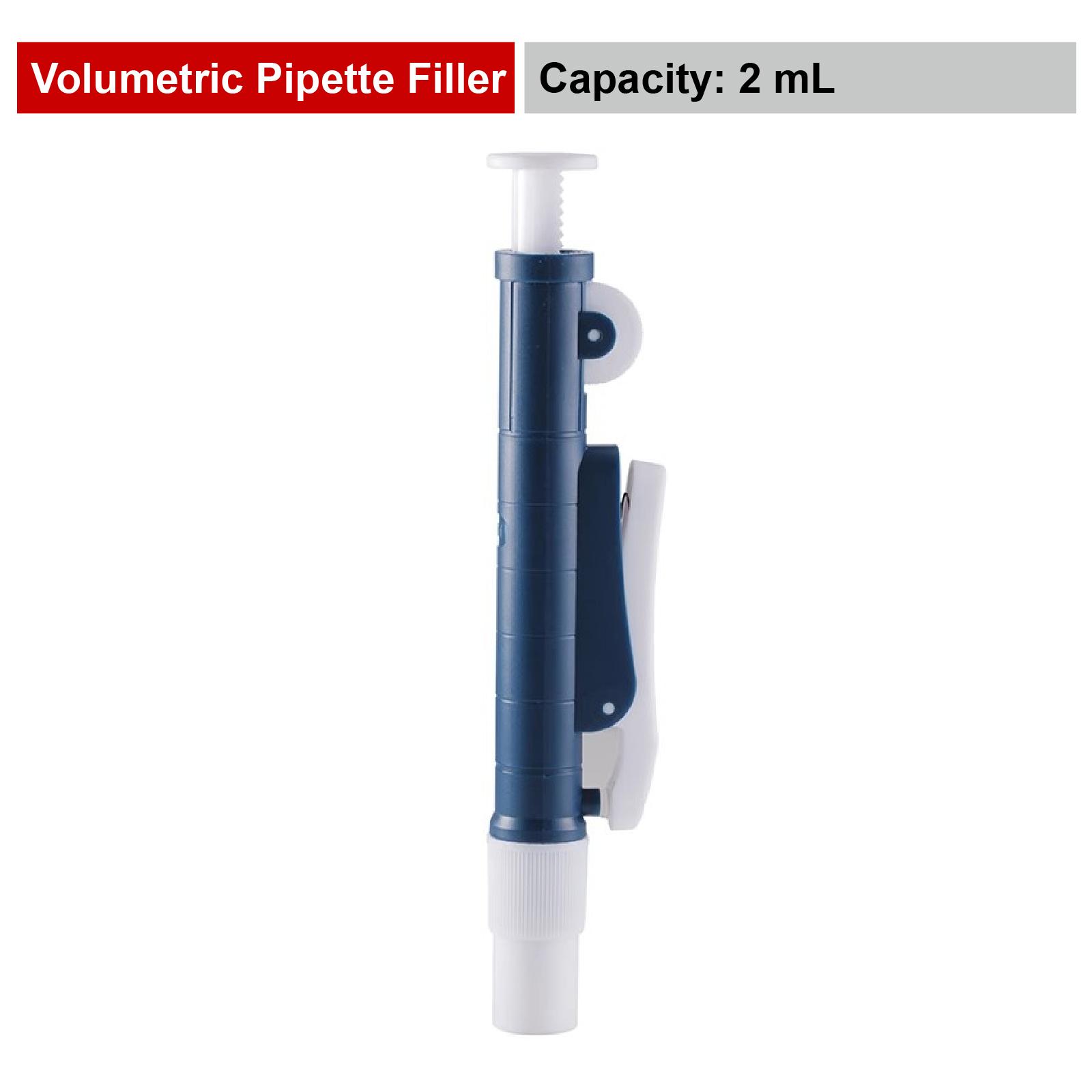 LEVO 0.1-100 mL Large Capacity Pipette Pump Pipette Filler Replacement for Rubber Bulb One Touch Blow Out Dispenser Royal-Blue-2mL
