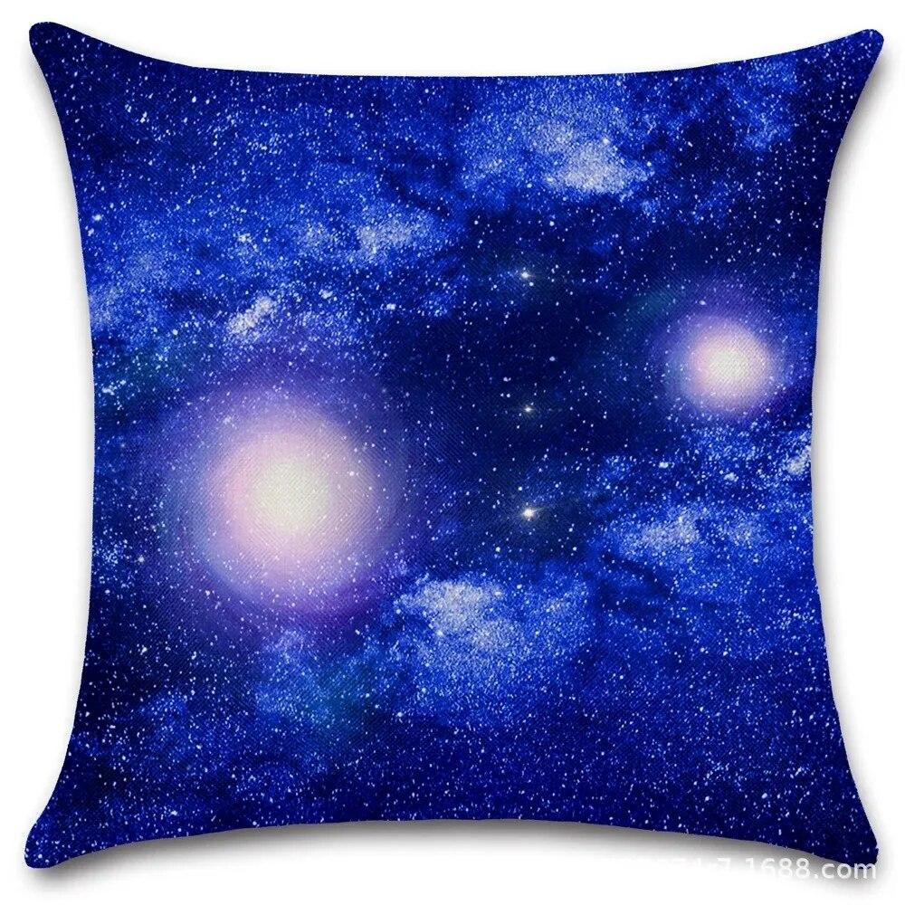 Car Living Room Sofa Cushion Cover Luxury Home Decoration Pillow Cover Sky Galaxy Print Pattern Cushion Cover