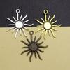 Retro DIY Alloy Jewelry Time Gem Necklace with 12mm Sun Pendant