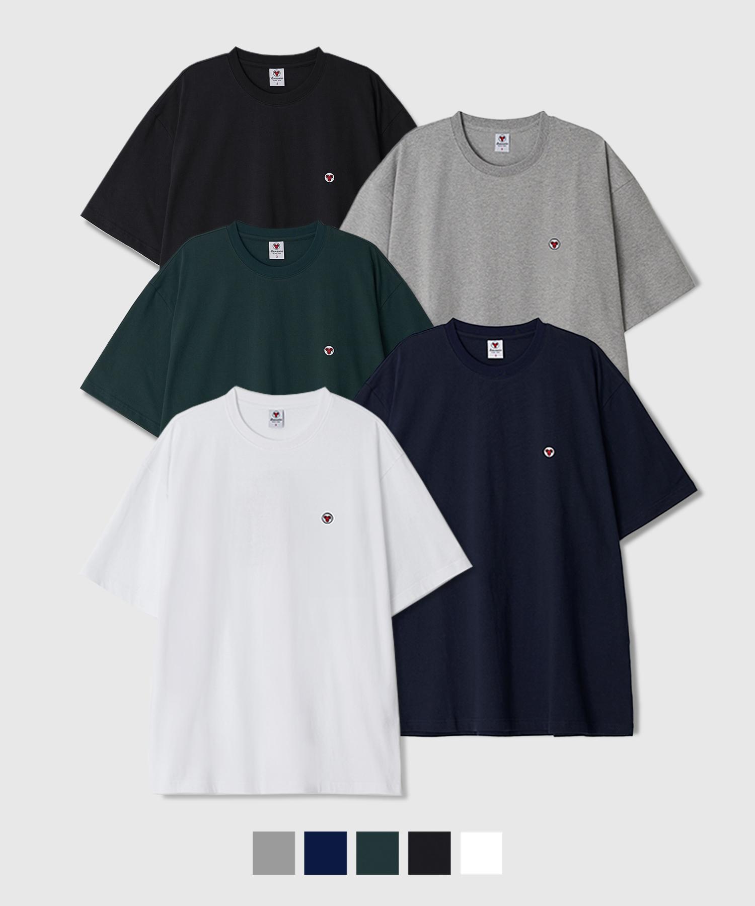 Buboom [Big Size] Bvm Coin Logo T-Shirt - 5 Colors Green/1_Xl(105~115)