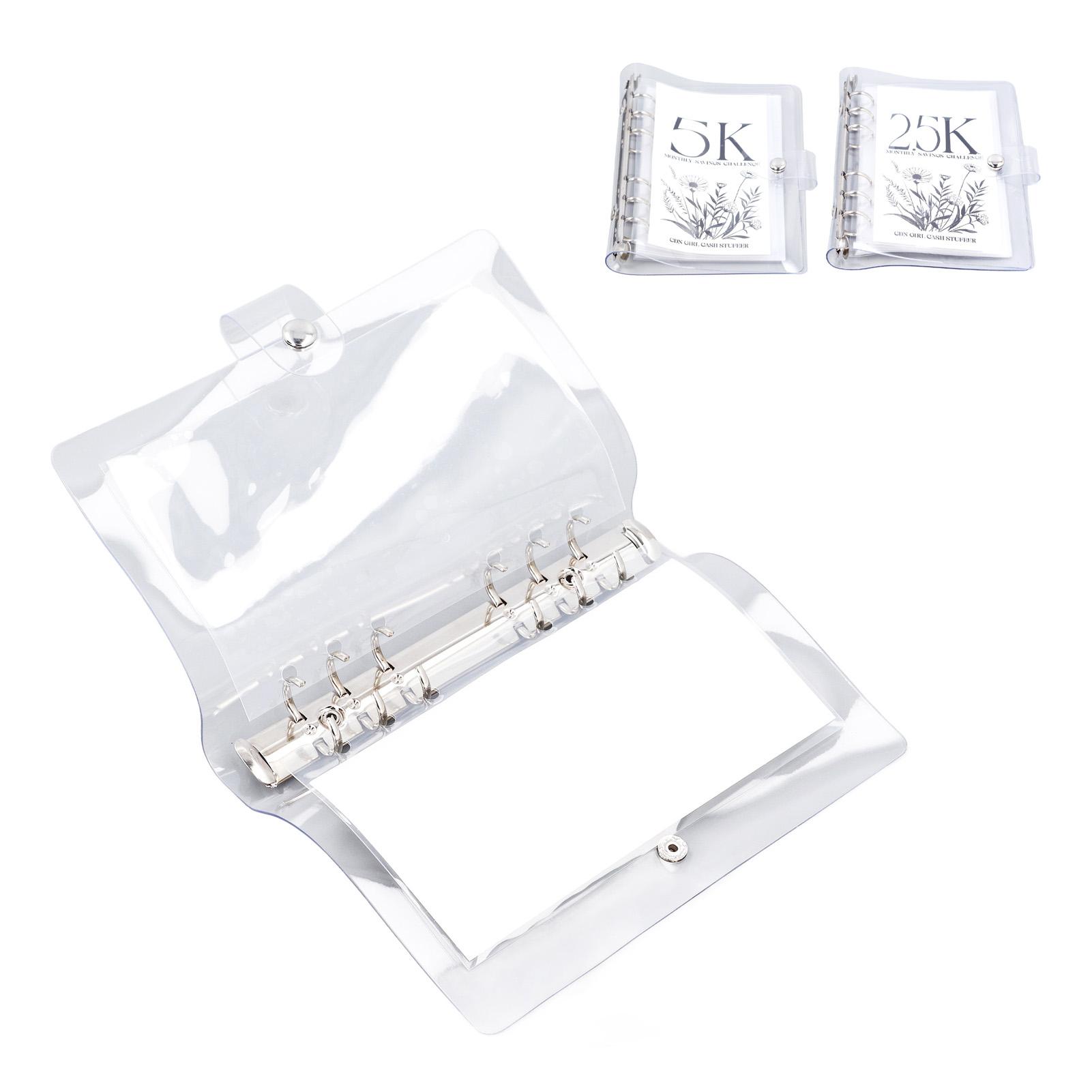 Бюджетная прозрачная мягкая водонепроницаемая портативная книжка из ПВХ с 6 отверстиями — фото 4