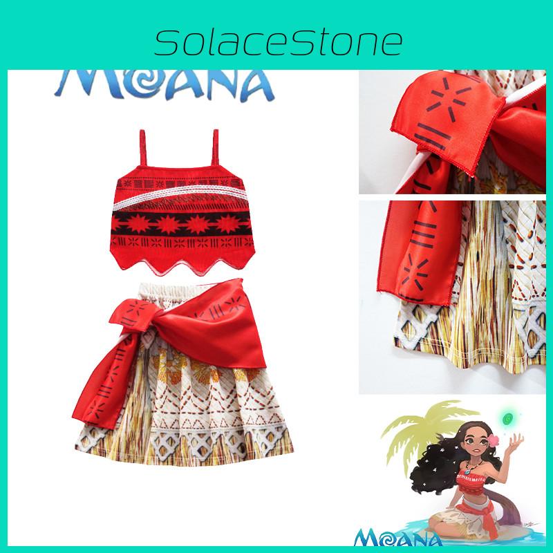 Kids Moana Princess Dress Cosplay Costume For Xmas Party Gift
