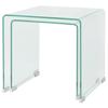 Vidaxl Set of Stackable Side Tables, 2 Pcs, Tempered Glass